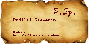 Prátl Szeverin névjegykártya